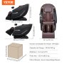 Fotel masujący VEVOR z elastyczną szyną SL, masażer shiatsu 3D całego ciała, funkcja Zero Gravity, 10–18 trybów automatycznych, ogrzewanie, głośnik Bluetooth, poduszka powietrzna i ekran dotykowy, 150 kg