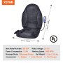Poduszka do siedzenia masującego VEVOR Poduszka masująca 3800 obr/min 5 trybów Fotel masujący Fotel masujący z 6 silnikami wibracyjnymi do masażu (4 dla pleców, 2 dla bioder) Fotel masujący łagodzi stres zmęczeniowy