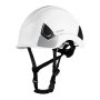 Kask ochronny ABS z certyfikatem VEVOR ANSI/ISEA Z89.1 z 6-punktowym zawieszeniem zapadkowym, regulowany kask przemysłowy, wentylowany kask budowlany, kask roboczy do przemysłowej odzieży budowlanej, biały