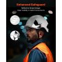 Kask ochronny z atestem VEVOR ANSI/ISEA Z89.1 z daszkiem i 6-punktowym zawieszeniem zapadkowym, regulowany hełm przemysłowy, wentylowany hełm budowlany, kask roboczy do przemysłowej odzieży budowlanej