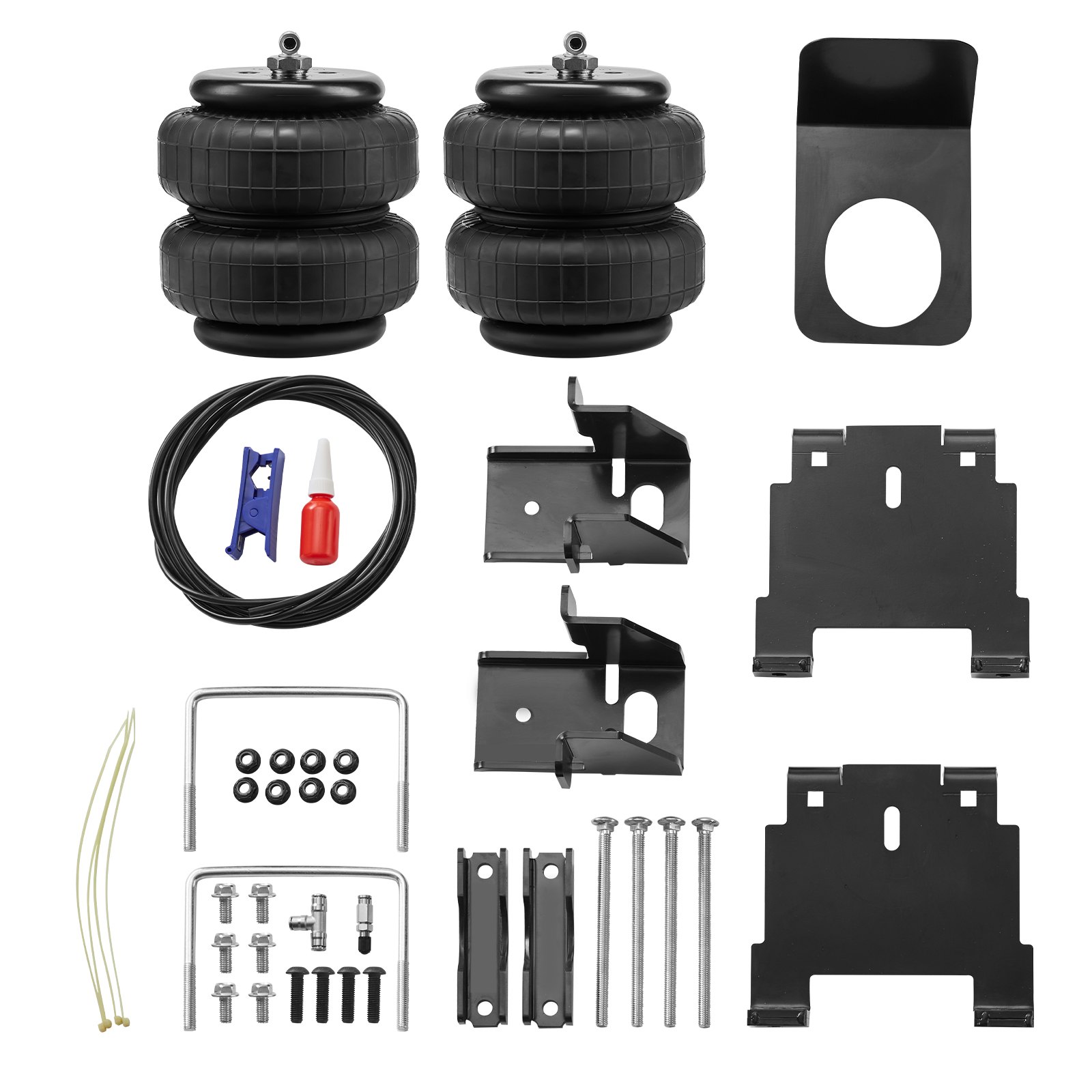 Zestaw zawieszenia pneumatycznego VEVOR, zestaw zawieszenia pneumatycznego, kompatybilny z modelami Chevrolet Silverado 1500 z lat 2007–2018 oraz GMC Sierra 1500 2WD 4WD, obciążenie 5000 funtów, ciśnienie od 5 do 100 PSI
