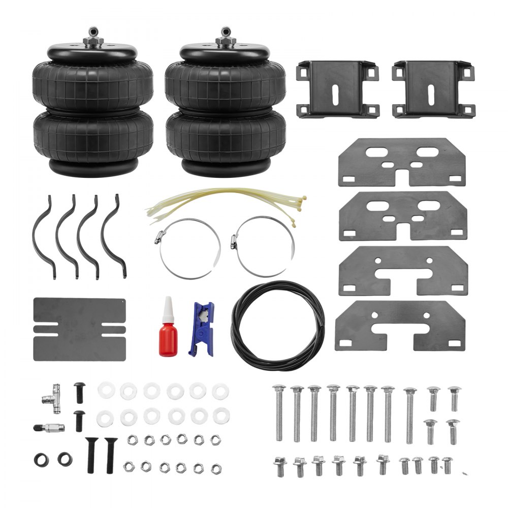 Zestaw zawieszenia pneumatycznego VEVOR, zestaw zawieszenia pneumatycznego kompatybilny z modelami Ford F250/F350 2WD 4WD z lat 1999–2004, Ford F250/F350 2WD 4WD z lat 2008–2010, obciążenie 5000 funtów, ciśnienie od 5 do 100 PSI
