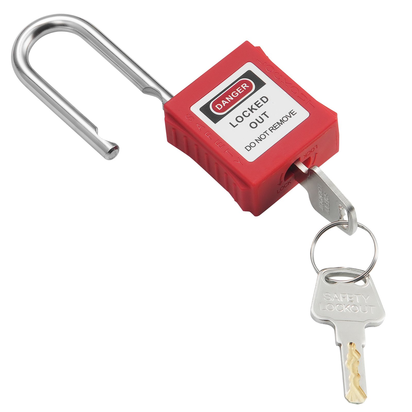 Zestaw kłódek zabezpieczających VEVOR Lockout Tagout, 10 czerwonych kłódek zabezpieczających, z 2 kluczami na kłódkę, zgodne z OSHA kłódki zabezpieczające, kłódki zabezpieczające Lockout Tagout