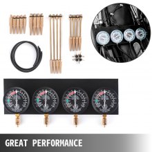 VEVOR Pompa Próżniowa Pro Fuel Vacuum Gaźnik Synchronizator Synchronizacji Carb Zestaw Wskaźników Gumowy Wąż