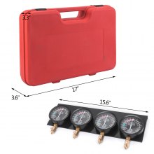 VEVOR Pompa Próżniowa Pro Fuel Vacuum Gaźnik Synchronizator Synchronizacji Carb Zestaw Wskaźników Gumowy Wąż