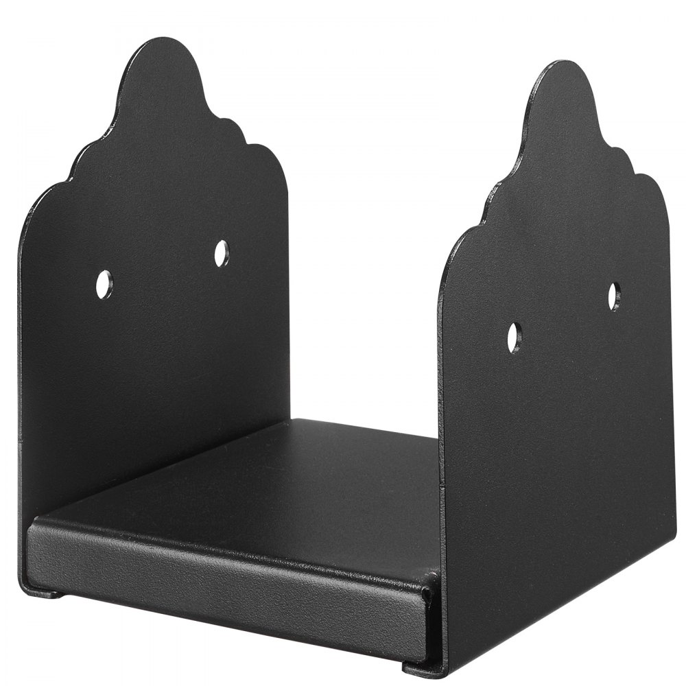 Wspornik słupka VEVOR, 2 sztuki, wymiary wewnętrzne 150 x 141 mm, kompatybilny ze słupkami 152,4 x 139,7 / 139,7 x 139,7 / 147,3 x 139,7 mm, tuleja przykręcana do podstawy wspornika balustrady tarasu altany, kolor czarny