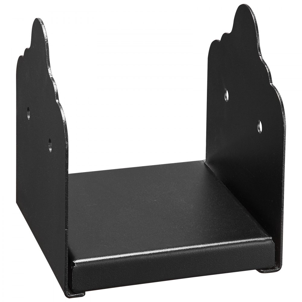 Wspornik słupka VEVOR, 2 sztuki, wymiary wewnętrzne 150 x 141 mm, kompatybilny ze słupkami 152,4 x 139,7 / 139,7 x 139,7 / 147,3 x 139,7 mm, tuleja przykręcana do podstawy wspornika balustrady tarasu altany, kolor czarny