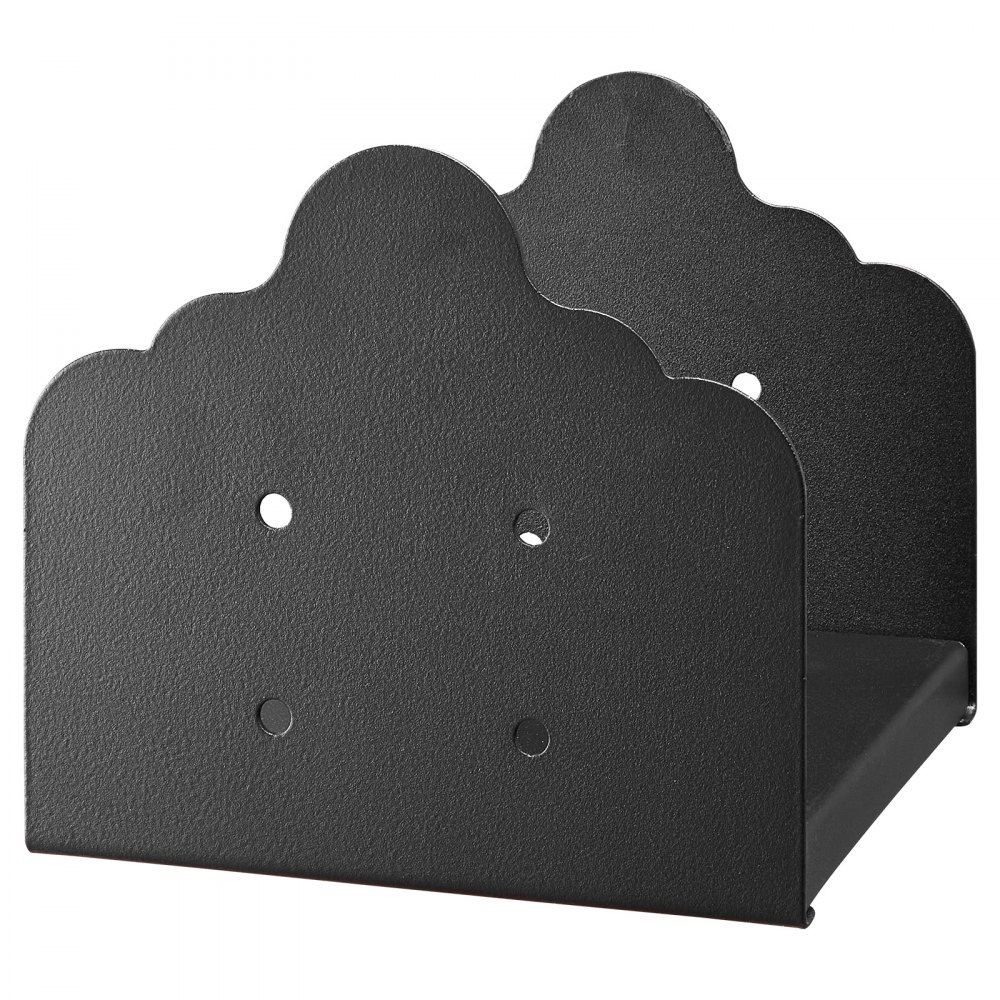 Wspornik słupka VEVOR, 2 sztuki, wymiary wewnętrzne 200 x 190 mm do słupków 203,2 x 190/190 x 190 mm, tuleja ze stali węglowej, przykręcana, idealna do podstawy balustrady altany, czarna