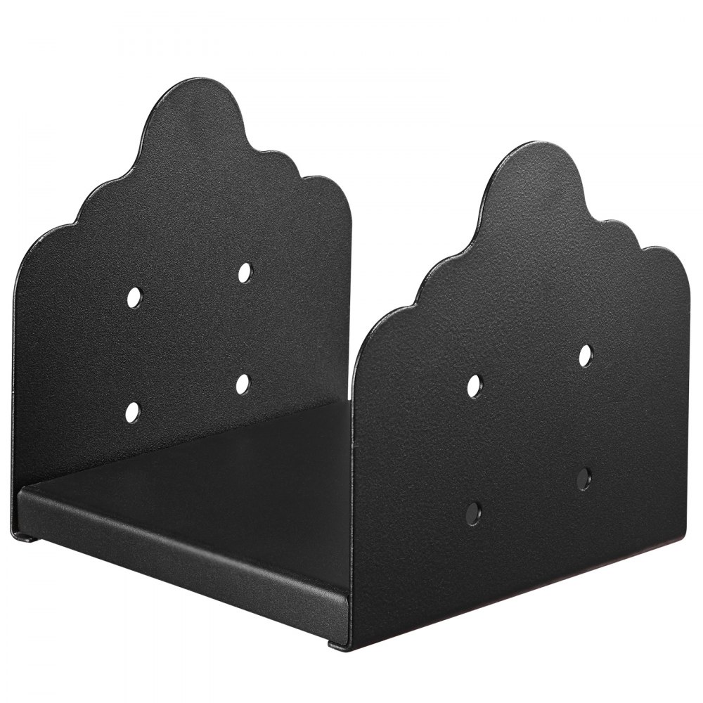 Wspornik słupka VEVOR, 2 sztuki, wymiary wewnętrzne 200 x 190 mm do słupków 203,2 x 190/190 x 190 mm, tuleja ze stali węglowej, przykręcana, idealna do podstawy balustrady altany, czarna