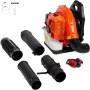 VEVOR Backpack Leaf Blower, 79cc 2-Stroke Petrol Leaf Blower with 3-Liter Fuel Tank, 930 CFM Air Volume, 184 MPH Speed, Ideal for Lawn Care, Leaf Cleaning and Snow Removal