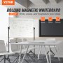 VEVOR Rolling Magnetic Whiteboard 1220 x 915mm, przenośna tablica z regulacją wysokości ze stojakiem, dwustronna tablica z kółkami, mobilna tablica do biura, klasy i domu