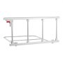 VEVOR Foldable Bed Rail for Elderly, 97 cm Bedside Assist Rail with Fixing Strap, Adjustable Height Pipe Bedside Cane, High-Strength Metal Senior Bed Bar, Hand Guard Grab Fits King, Queen, Full, Twin
