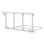 VEVOR Foldable Bed Rail for Elderly, 97 cm Bedside Assist Rail with Fixing Strap, Adjustable Height Pipe Bedside Cane, High-Strength Metal Senior Bed Bar, Hand Guard Grab Fits King, Queen, Full, Twin