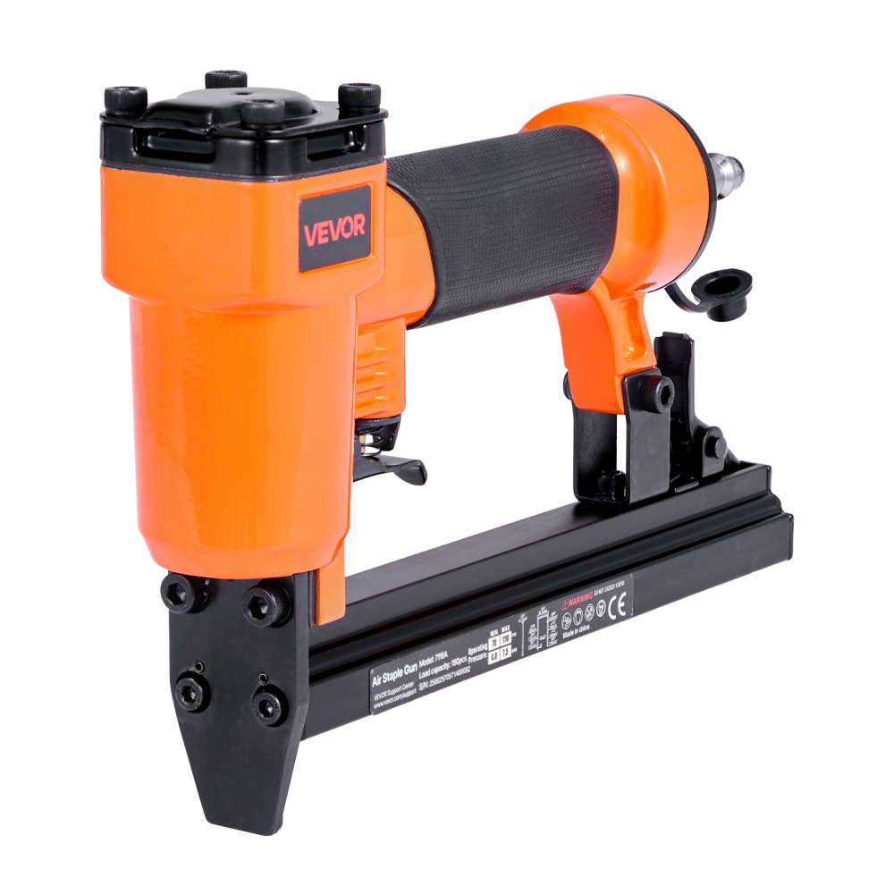 VEVOR Pneumatic Staple Gun, 22 Gauge Pneumatic Upholstery Stapler for 71 Series Fine Wire Staples 9.1mm Crown 4mm-16mm Length, 70-110 PSI Air Staple Gun for Woodworking, Upholstering, DIY Project