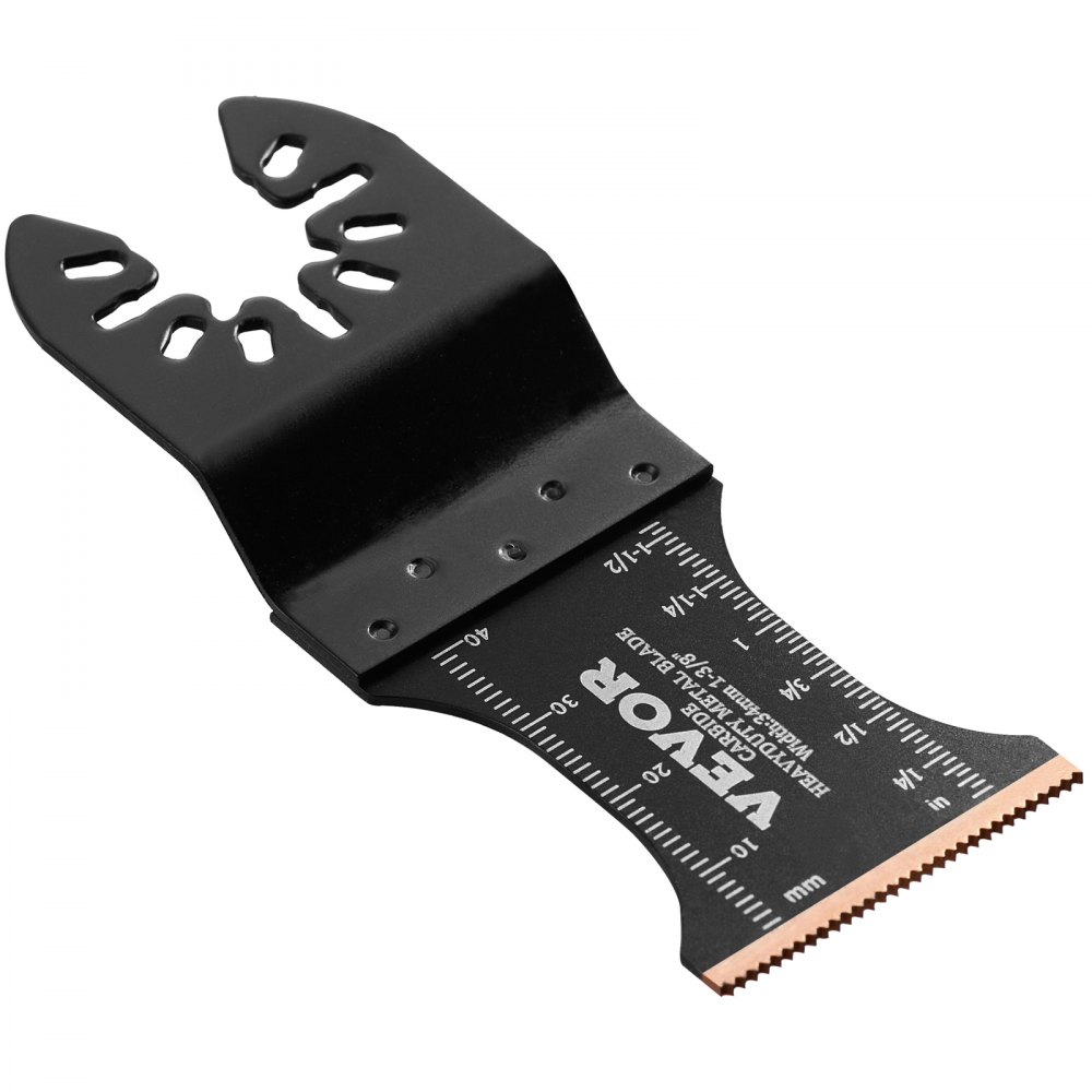 Wielofunkcyjne narzędzie oscylacyjne VEVOR z 3 brzeszczotami 3,4 x 9 cm, wykonane ze stali z węglika tytanu, z interfejsem szybkiej wymiany, kompatybilne z 95% dostępnych na rynku narzędzi oscylacyjnych