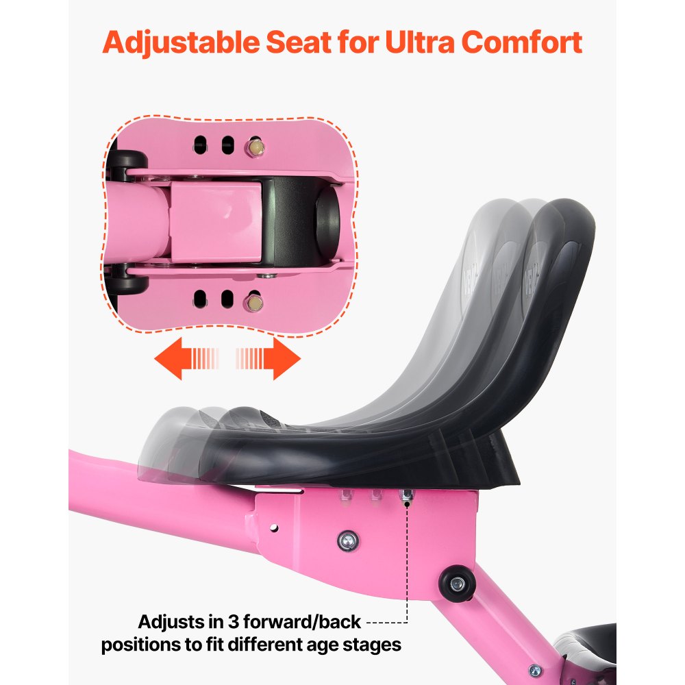 VEVOR Toddler Tricycle for 2-5 Year Old, Folding Kids Trike with Adjustable Seat, Storage, Carbon Steel Frame, Handlebar Grips for Outdoor Play, Tricycle for Toddlers, Birthday Toy for Boys and Girls