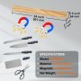 VEVOR 24-calowy magnetyczny uchwyt do przechowywania noży do montażu na ścianie stojak na noże z drewna akacjowego