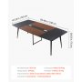 Stół konferencyjny VEVOR, stół konferencyjny dla 10 osób, zestaw 6 elementów, 240 x 120 cm, biurko w kształcie łódki, stół seminaryjny, stół konferencyjny, stół wielofunkcyjny, stół do przerwy na metalowych nogach do biura i sali konferencyjnej