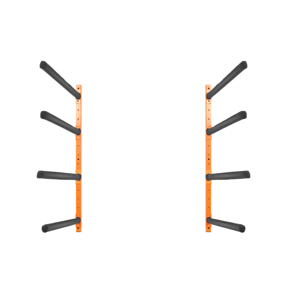 Wieszak ścienny na kajak VEVOR 1168 x 850 x 45 mm, uchwyt na 4 kajaki, długość ramienia podporowego 797,5 ± 10 mm, udźwig 181,6 kg, wytrzymały wieszak do przechowywania kajaków, haki do przechowywania kajaków