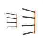 Wieszak ścienny na kajak VEVOR 1168 x 850 x 45 mm, uchwyt na 4 kajaki, długość ramienia podporowego 797,5 ± 10 mm, udźwig 181,6 kg, wytrzymały wieszak do przechowywania kajaków, haki do przechowywania kajaków