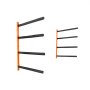 Wieszak ścienny na kajak VEVOR 1168 x 850 x 45 mm, uchwyt na 4 kajaki, długość ramienia podporowego 797,5 ± 10 mm, udźwig 181,6 kg, wytrzymały wieszak do przechowywania kajaków, haki do przechowywania kajaków