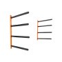 Wieszak ścienny na kajak VEVOR 1168 x 850 x 45 mm, uchwyt na 4 kajaki, długość ramienia podporowego 797,5 ± 10 mm, udźwig 181,6 kg, wytrzymały wieszak do przechowywania kajaków, haki do przechowywania kajaków