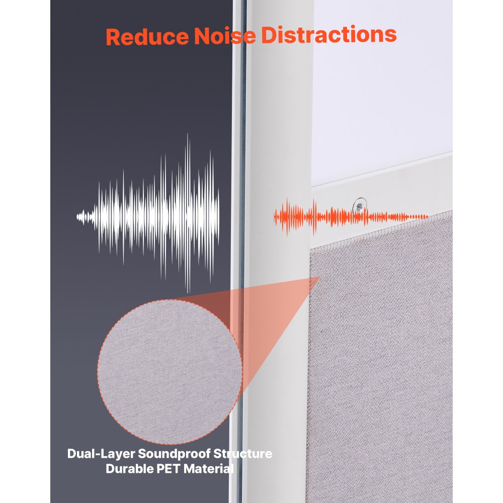 Ekrany działowe VEVOR, ekrany zapewniające prywatność, 2 sztuki, 72 x 48 cali, ścianki działowe, ekran PET do stanowisk pracy z oknami akrylowymi, wolnostojące ekrany składane, idealne do biura, biblioteki, szkoły