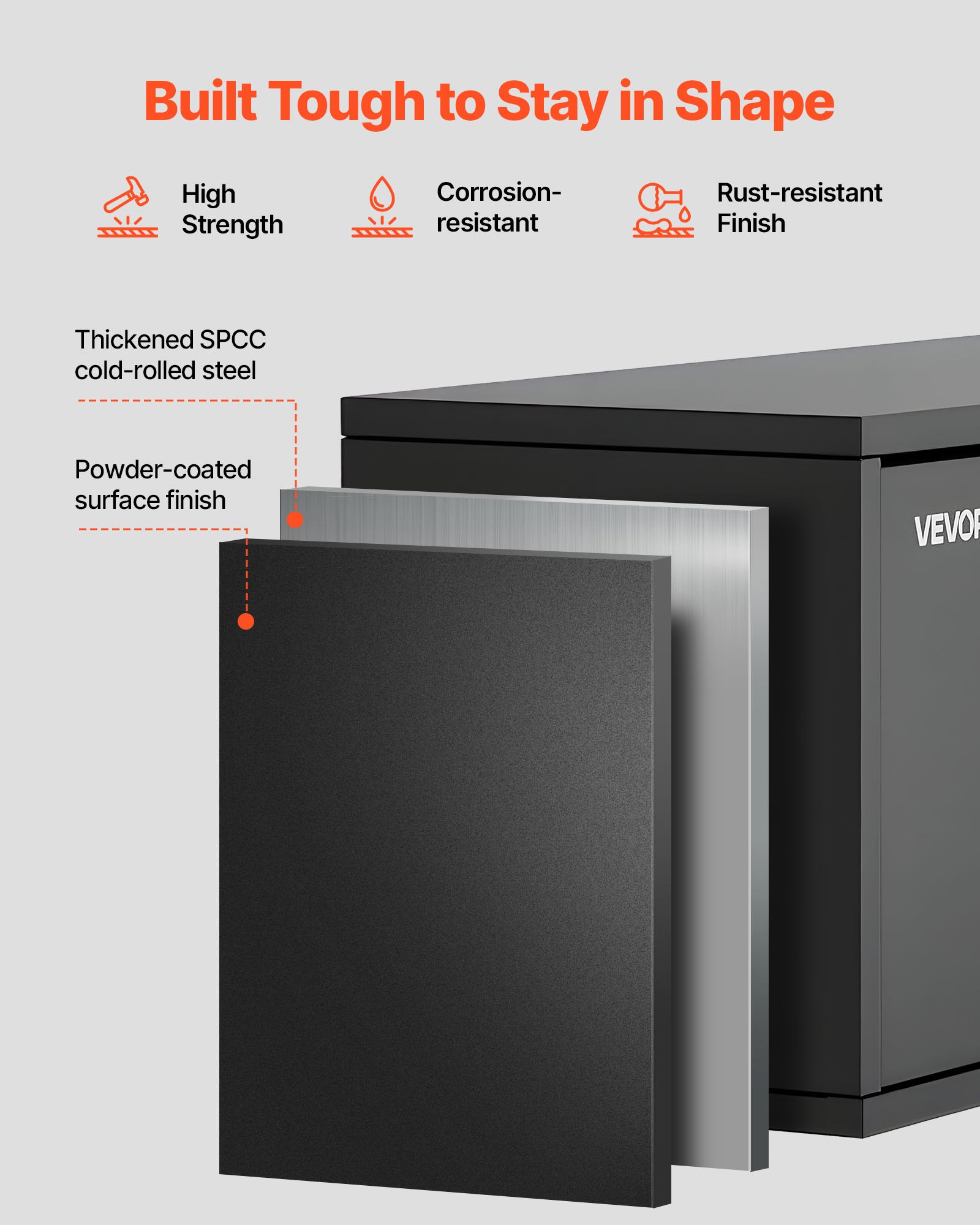 VEVOR Metal Wall Cabinet, 77W x 30.5D x 35.6H cm, Floating Garage Tool Cabinet with Up-Flip Door, 54.5 kg Load per Shelf, Fit for Garage, Basement, Kitchen, Warehouse, Assembly Required