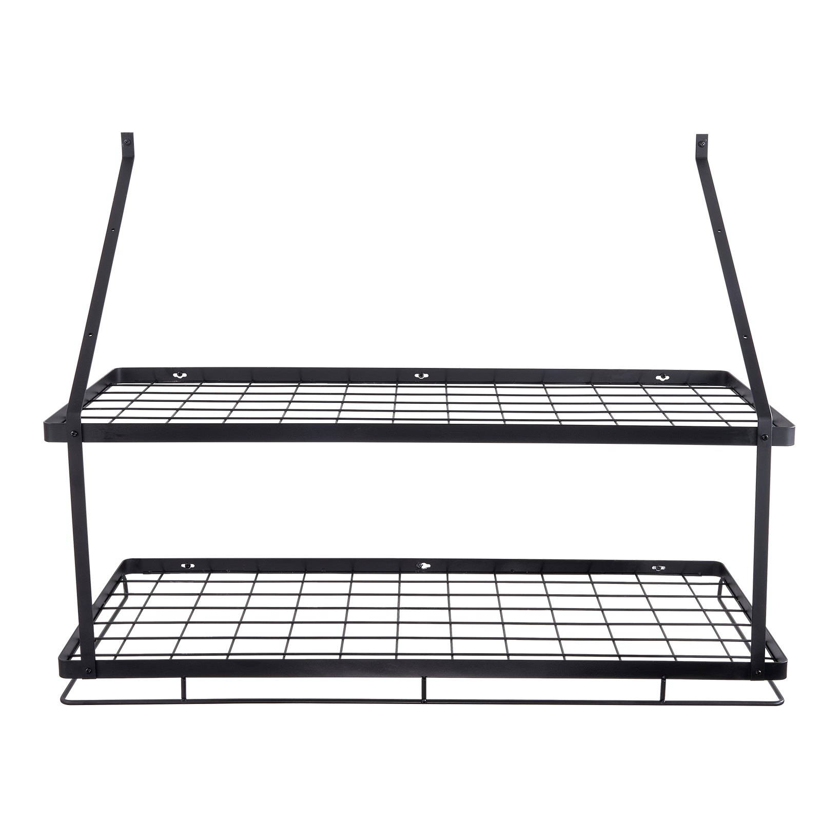 VEVOR Wieszak na garnki 76,2 cm Wieszak na garnki i patelnie z 12 haczykami w kształcie litery S, udźwig 24,94 kg, uchwyt ścienny idealny do garnków, sztućców i naczyń kuchennych w kuchni