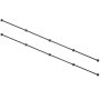 VEVOR Wall-Mounted Stair Handrail, 3962.4 mm 199.6 kg Metal Railing 2 PCS, for Indoor Steps, Loft, Porch & Hallways, Heavy-Duty Industrial Carbon Steel Hand Rail, Round Tube, with Mounting Hardware