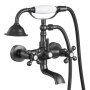 VEVOR Clawfoot Tub Faucet, Wall Mount Bathtub Faucets with Handheld Shower, Vintage Oil-Rubbed Bronze Clawfoot Tub Filler Faucet Shower Kit with Adjustable Swing Arms & 360° Rotation Spout for Bathtubs