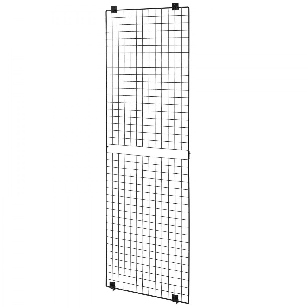 VEVOR Panele ścienne kratowe 610 x 11 x 1828 mm 3 szt. Półka ścienna do montażu na ścianie, wykonana ze stali węglowej, tablica na zdjęcia do przechowywania dekoracji, tablica ogłoszeń, czarna