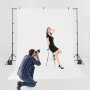 VEVOR Statyw do tła, regulowany statyw do zdjęć (tło: 260 x 300 cm), przenośny statyw do tła z 2 statywami, stojak na ekran do fotografii produktowej, fotografii studyjnej