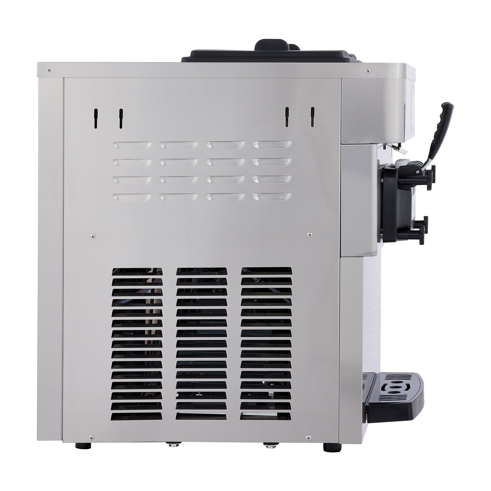 Maszyna do lodów VEVOR 20-28 l, 2200 W Kolorowa stal nierdzewna Komercyjna maszyna do lodów miękkich Maszyna do lodów Maszyna ze stali nierdzewnej ze stożkiem na jajko i wstępnie schłodzonym panelem LCD