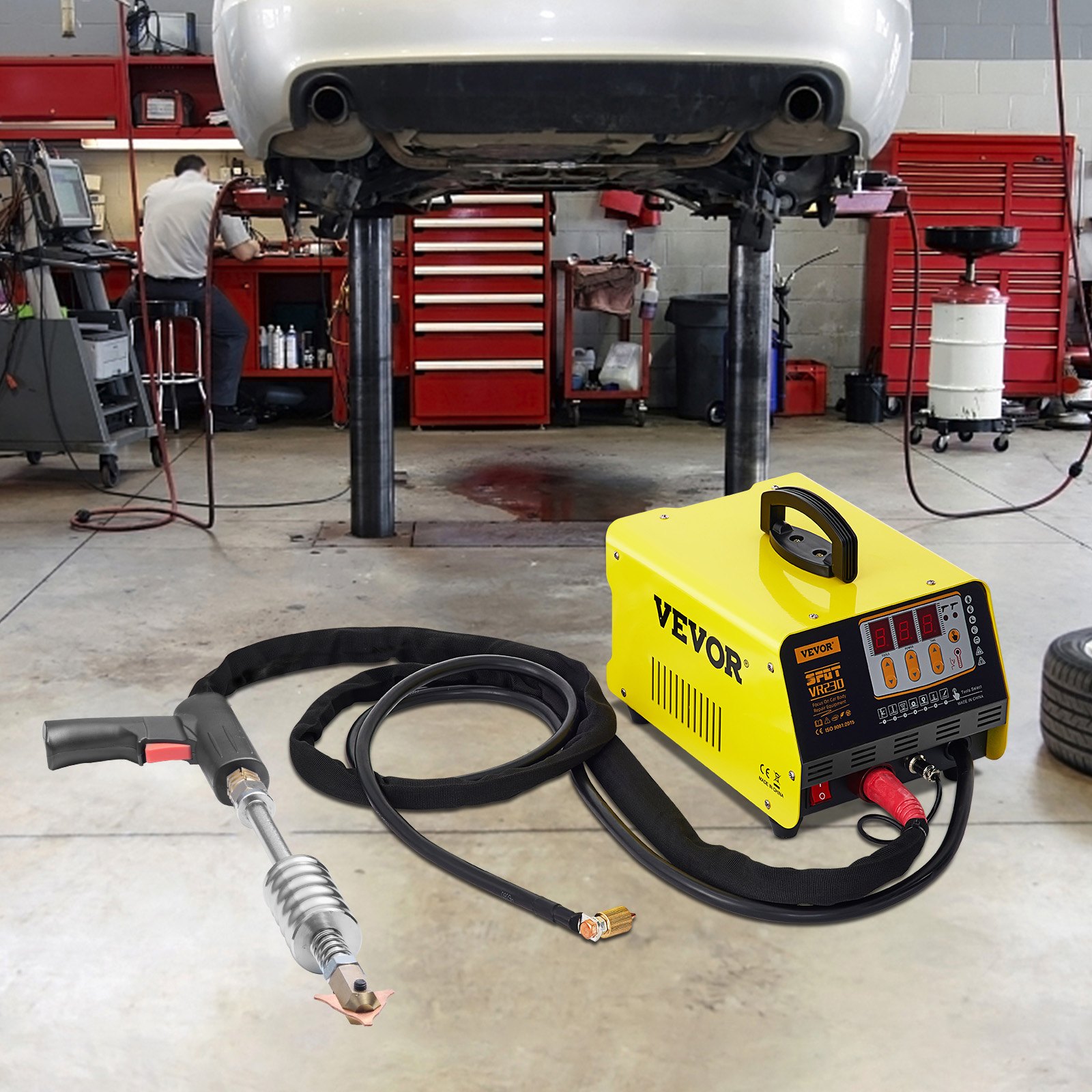 VEVOR Zgrzewarka Punktowa Wgnieceń Ciała, 7 Trybów 3 kW Zgrzewarka Punktowa Dent, 3500 A Zgrzewarka Punktowa Szuflady Dent, 31,5 x 21,5 x 23 cm Zestaw Naprawczy Stud Welder Dent do Naprawy Wgnieceń