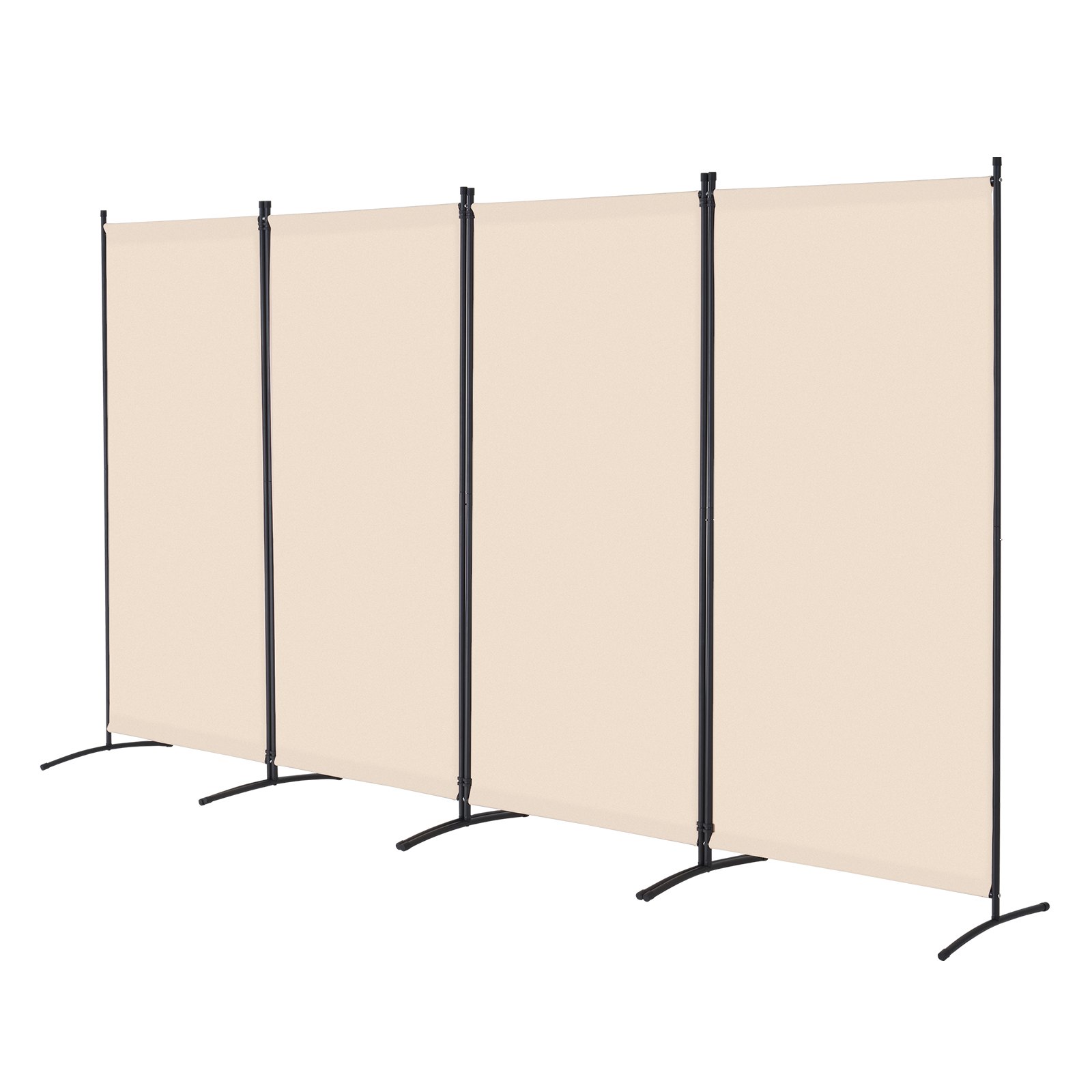 VEVOR Room Divider 4 Panels, Folding Screen 3464 x 1840 x 520 mm, Foldable Privacy Screen & Portable Partition for Room Division, Freestanding Room Divider for Office, Bedroom, Study, Beige