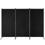 VEVOR Ściana działowa 3-panelowa, 260 x 184 x 52 cm, składana ścianka zapewniająca prywatność i przenośna ścianka działowa do podziału pomieszczeń, wolnostojąca ścianka działowa do biura, sypialni, gabinetu, czarna