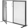 VEVOR Fireplace Screen 1 Panel with Door, Sturdy Iron Mesh Fireplace Screen, 990(L) x780(H)MM Spark Guard Cover, Simple Installation, Free Standing Fire Fence Grate for Living Room Home Decor Modern