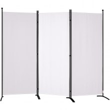 VEVOR Dzielnik pokoju 3-panelowy składany ekran zasłaniający 89"x20,3"x72,8" biały