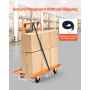 Wózek panelowy VEVOR, ładowność 816 kg, wózek transportowy z 4 kółkami obrotowymi, wózek panelowy, wózek panelowy z pasem napinającym, pomoc w transporcie sklejki, płyt gipsowo-kartonowych, szkła, pomarańczowy, 1150 x 555 x 1180 mm