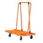 VEVOR Drywall Cart Dolly, 816 kg Load Capacity, Steel Panel Dolly with 4 Swivel Casters, Durable & Long-lasting, Panel Truck Cart with Tie-Down Strap for Plywood, Plasterboard, Glass, Orange