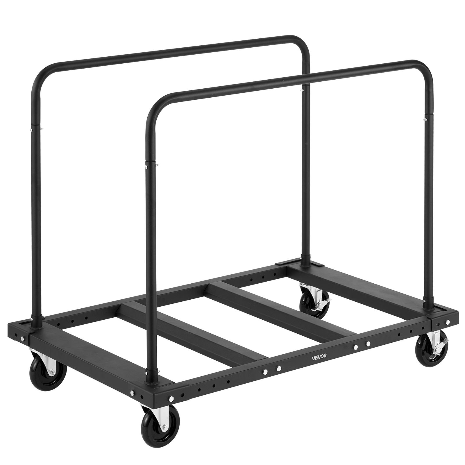 Wózek do płyt VEVOR, 816 kg, wózek transportowy z kółkami obrotowymi o średnicy 12,5 mm, rolką do płyt, wózkiem z zaciskiem rurowym, pasem mocującym i 2 bocznymi poręczami, pomoc w transporcie do fabryk, magazynów, garaży, czarny