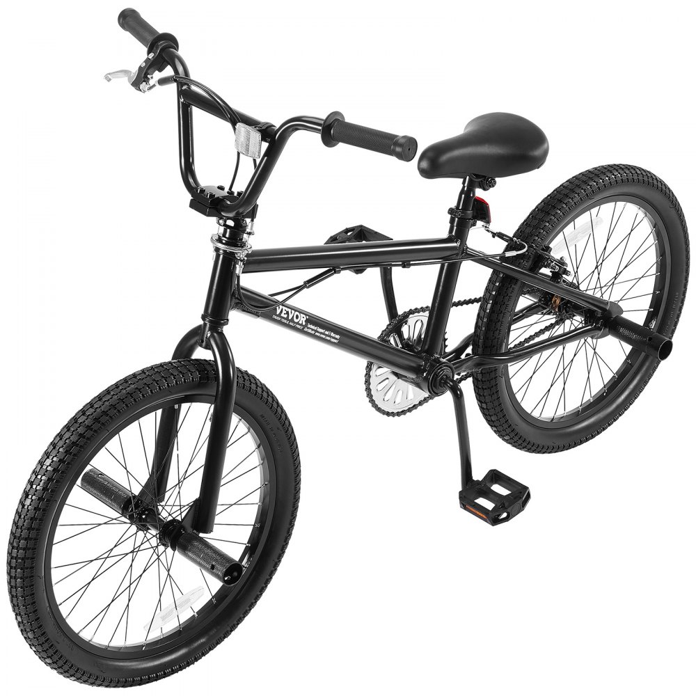 Rower BMX VEVOR Freestyle BMX, koło 50,8 cm z 4 kołkami, rowery dla początkujących i średniozaawansowanych, nośność 100 kg, rowery BMX ze stopu aluminium, dla nastolatków, dorosłych, mężczyzn i kobiet, kolor czarny
