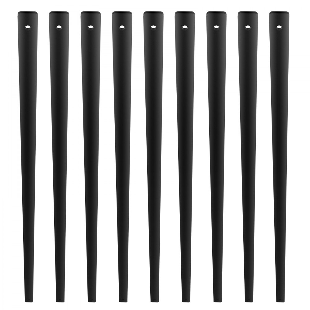 Metalowe tralki schodowe VEVOR, 25 x 5,5 x 965 mm, płaskie, dekoracyjne tralki ze stopu aluminium, zestaw 72 tralek tarasowych ze śrubami, klasyczna, pusta balustrada tarasowa