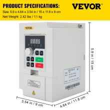 Napęd o zmiennej częstotliwości VEVOR 220 V 3KW 4HP Przetwornica częstotliwości VFD CNC
