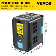 Napęd o zmiennej częstotliwości VEVOR 220 V 4KW 5,5 KM Przetwornica częstotliwości VFD
