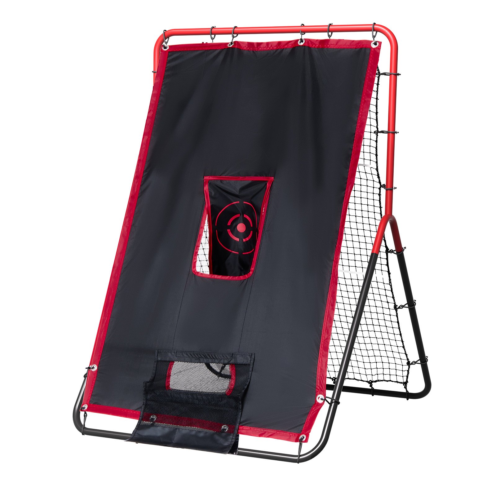 Siatka odbijająca do baseballu i softballu VEVOR, 3,5 x 4,5 stopy, 2 w 1, do treningu odbijania piłek Switch Hitter Pitch Trainer, PitchBack Baseball Pitching Return Trainer Nest, siatka odbijająca do ćwiczeń gry w polu/rzutów