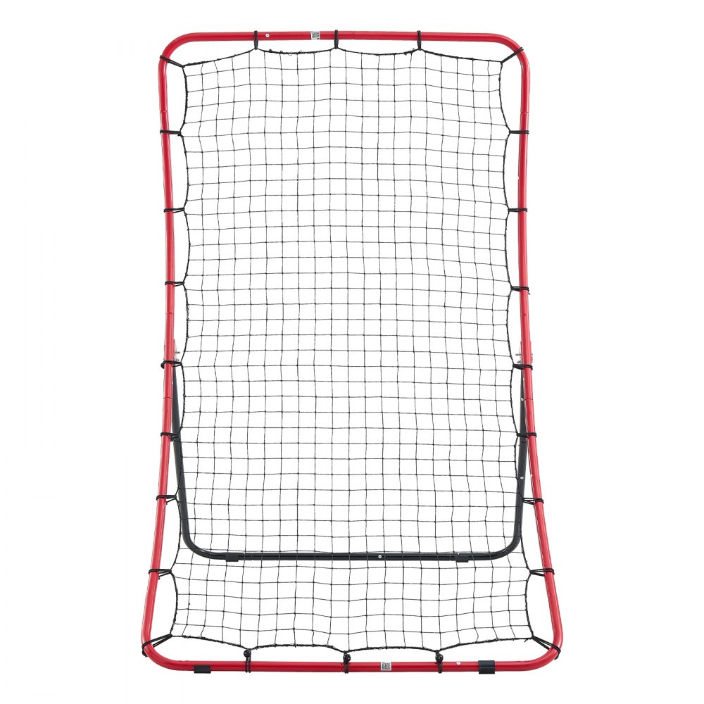 Siatka odbijająca do baseballu i softballu VEVOR 1080x1025x1740 mm, do treningów baseballu i softballu, z 5 kątami, stalową ramą Q195, zakrzywioną siatką z polietylenu, 4 kotwami gruntowymi i składaną konstrukcją