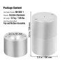 Zestaw foremek do lodu VEVOR 60 mm, foremka do lodu, forma do kulek lodowych ze szczypcami do lodu i tacką ociekową, aluminiowe, trwałe foremki do lodu, pojemnik na kostki lodu, whisky, americano, sok i mleko, srebrny