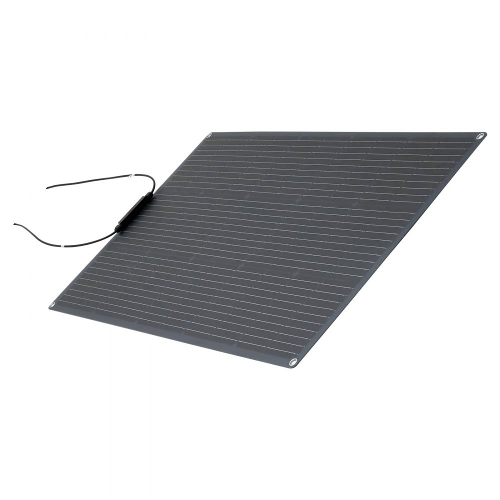 Monokrystaliczny panel słoneczny VEVOR, półelastyczny panel słoneczny o mocy 100 W, ładowarka poza siecią z wyjściem MC4, wodoodporność IP67, elektrownia balkonowa do łodzi, kamperów, samochodów, domków i powierzchni zakrzywionych